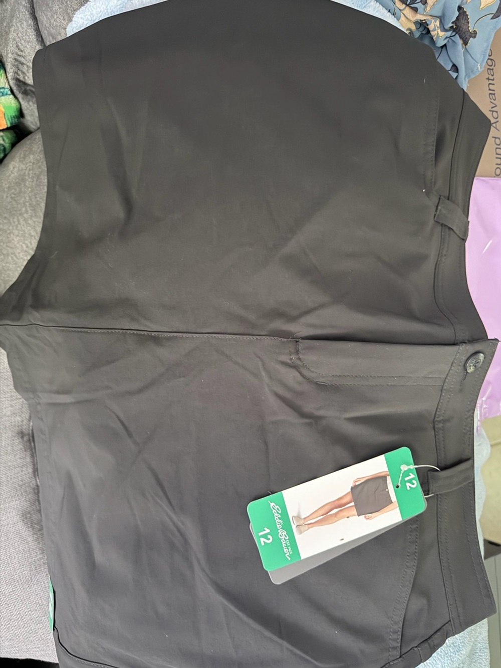 NWT Eddie Bauer Women’s Size 12 Black Skort Shorts - Picture 2 of 4